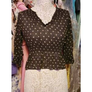 Brown Sheer Women's Top